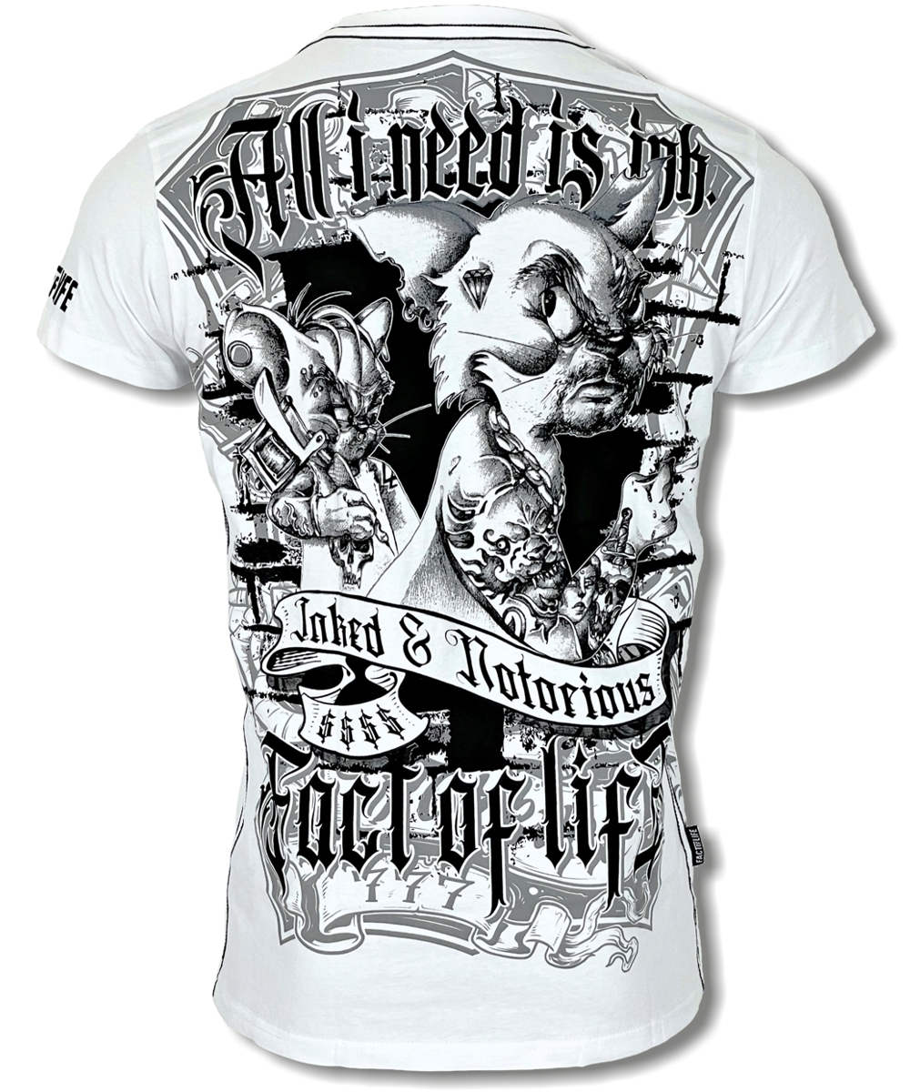 Fact of Life T-Shirt "Inked & Notorious" TS-55 white