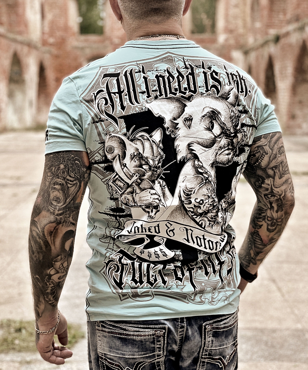 Fact of Life T-Shirt "Inked & Notorious" TS-55 turquoise
