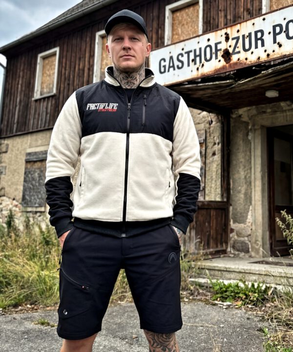 Fact of Life Fleece Jacke beige,schwarz