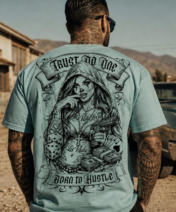 Fact of Life T-Shirt Trust No One TS-98 Eggshell blue