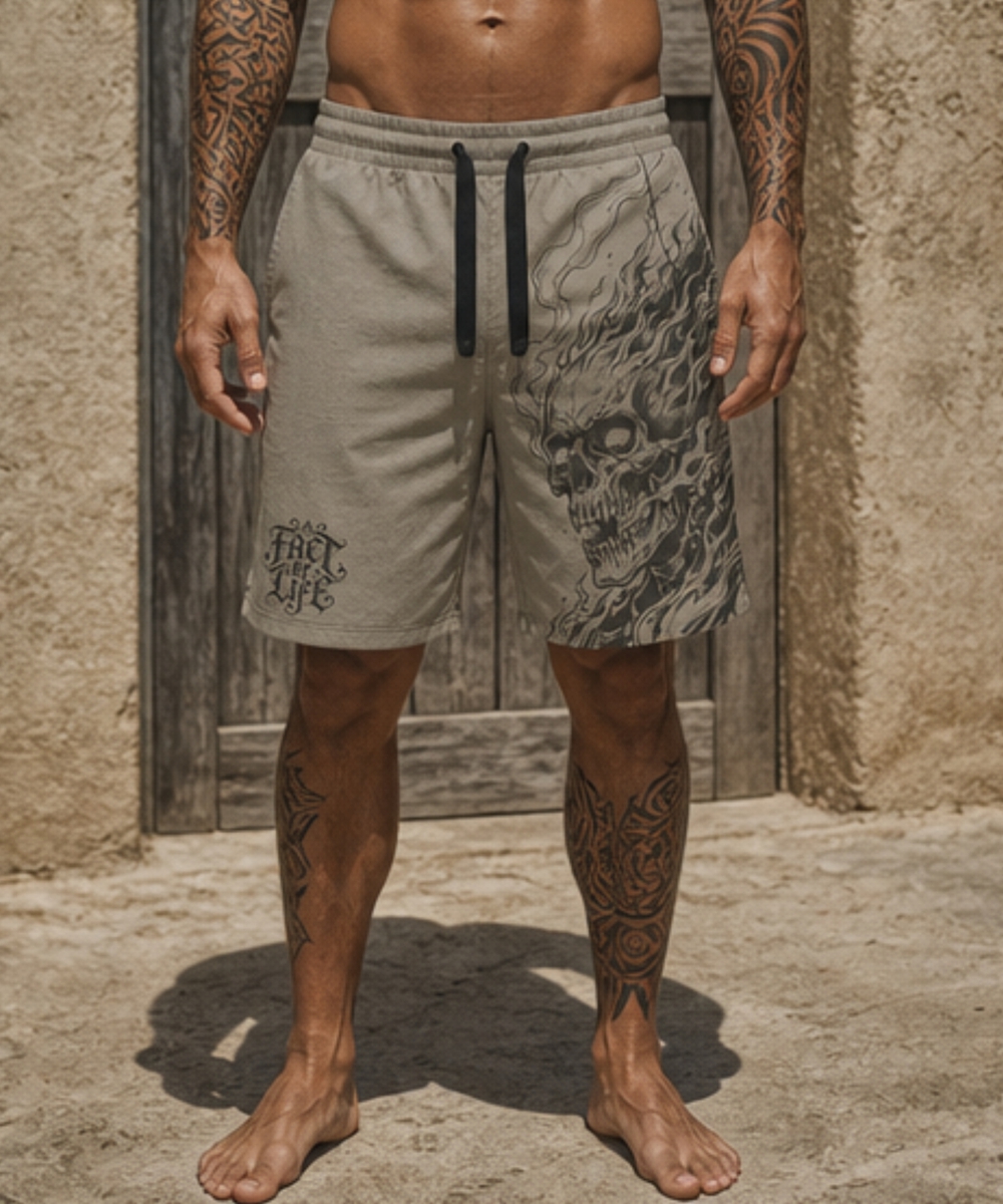 Fact of Life Shorts "Inferno Skull" SS-04 abbey stone – Bild 3