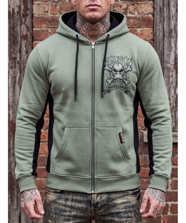 Fact of Life Sweat-Jacke "Motherducker" HSJ-06 silt green